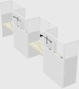 Rectangular cubicles