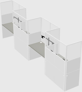 Rectangular cubicles