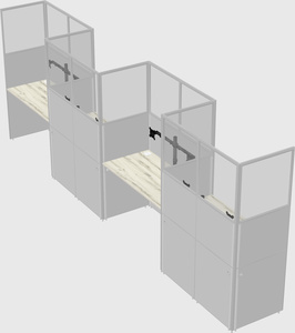 Rectangular cubicles