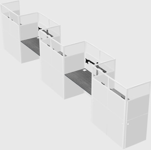 Rectangular cubicles