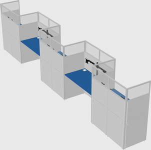 Rectangular cubicles