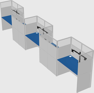 Rectangular cubicles