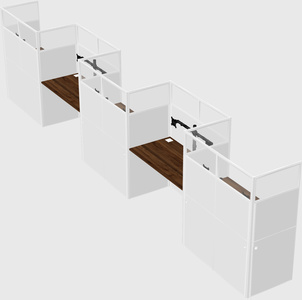 Rectangular cubicles