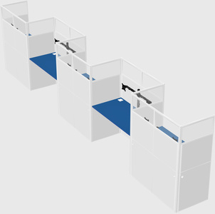 Rectangular cubicles
