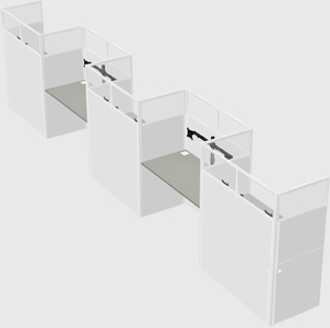 Rectangular cubicles