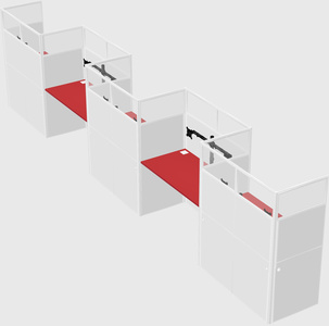 Rectangular cubicles