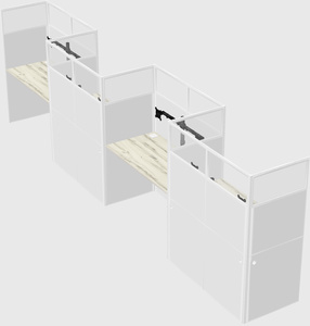 Rectangular cubicles