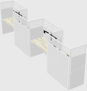 Rectangular cubicles