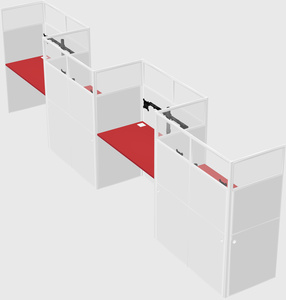 Rectangular cubicles