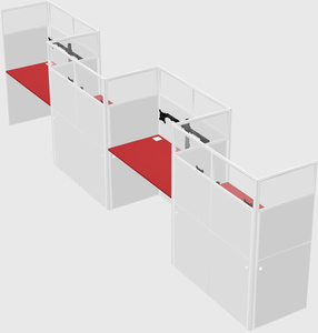 Rectangular cubicles
