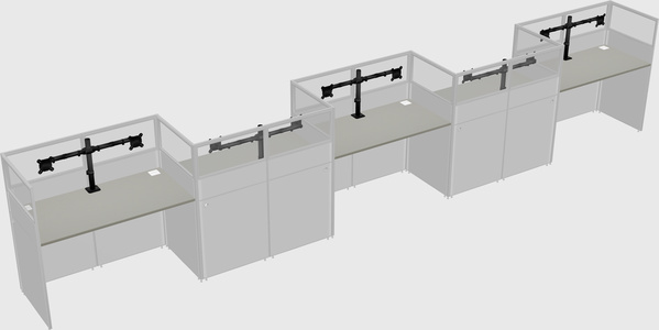 Rectangular cubicles