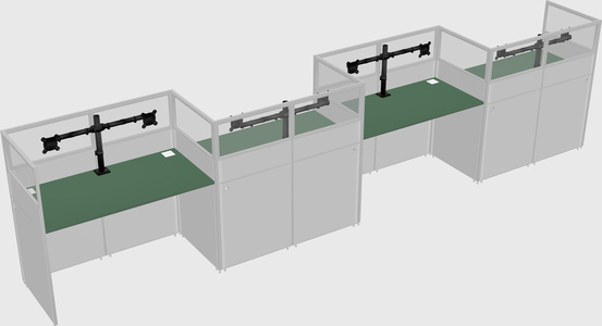 Rectangular cubicles
