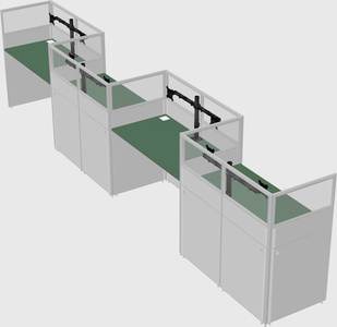 Rectangular cubicles