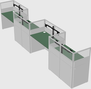 Rectangular cubicles