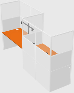 Rectangular cubicles