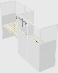 Rectangular cubicles