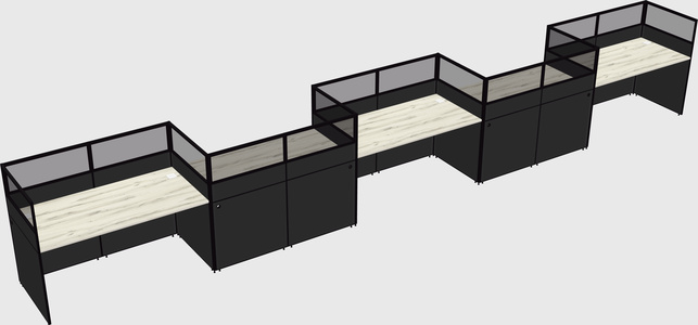 Rectangular cubicles