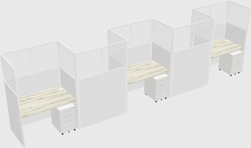 Rectangular cubicles