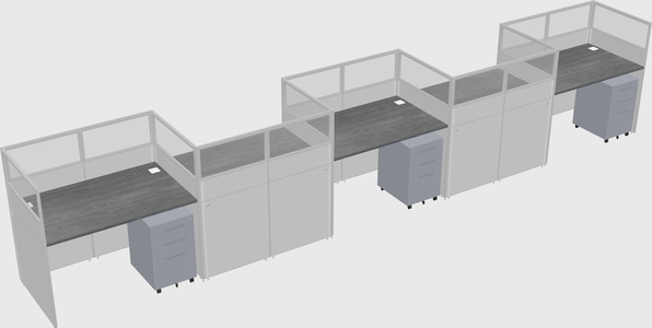 Rectangular cubicles