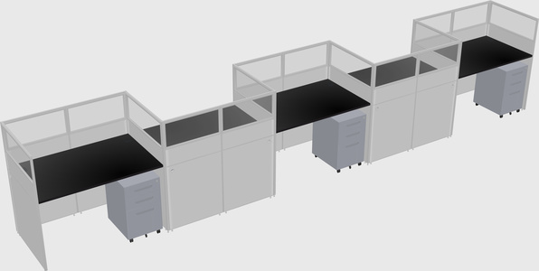 Rectangular cubicles