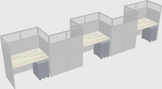 Rectangular cubicles