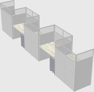 Rectangular cubicles