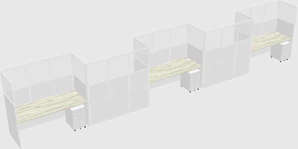 Rectangular cubicles