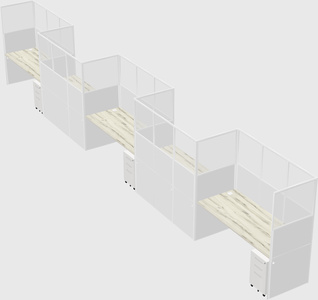 Rectangular cubicles
