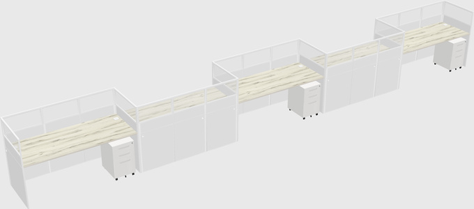 Rectangular cubicles
