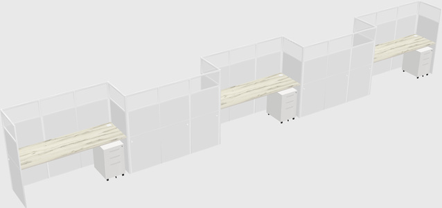 Rectangular cubicles