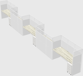 Rectangular cubicles