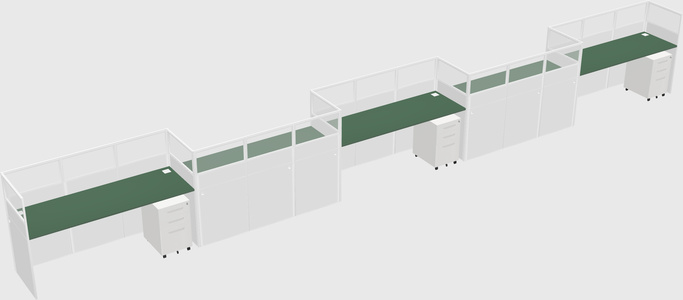 Rectangular cubicles
