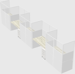 Rectangular cubicles