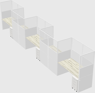 Rectangular cubicles