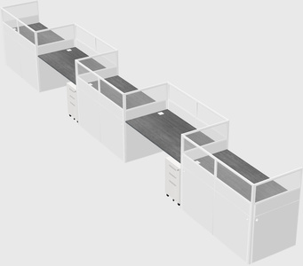 Rectangular cubicles