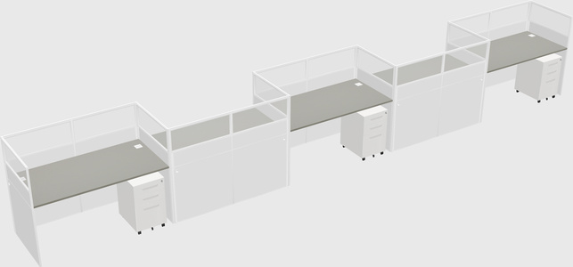Rectangular cubicles