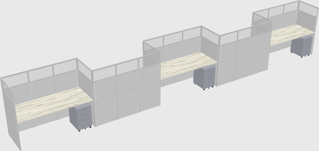 Rectangular cubicles