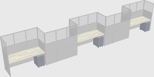 Rectangular cubicles