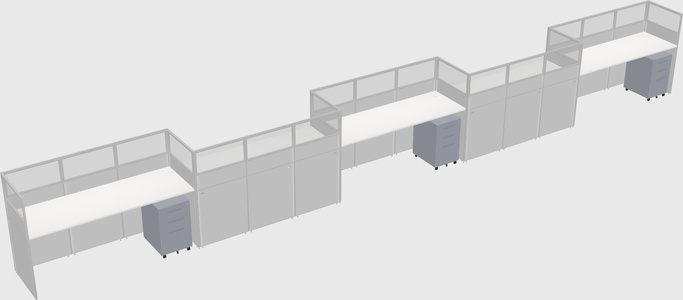 Rectangular cubicles