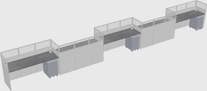 Rectangular cubicles