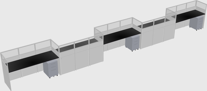 Rectangular cubicles