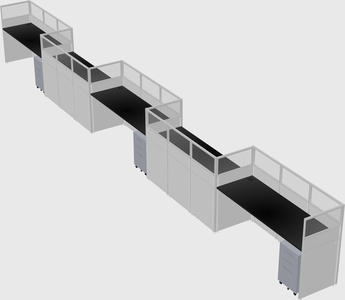 Rectangular cubicles