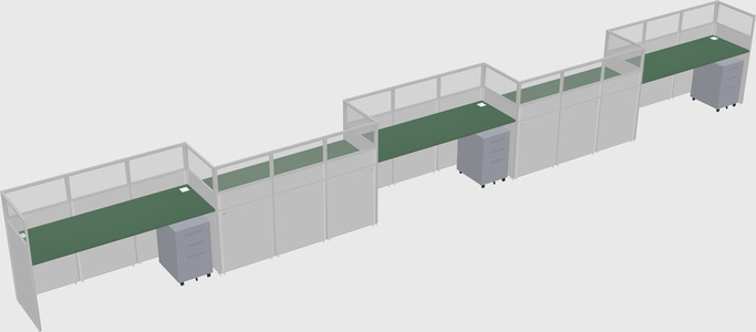 Rectangular cubicles