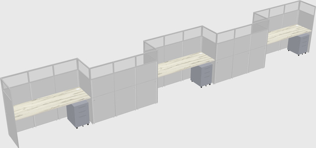 Rectangular cubicles