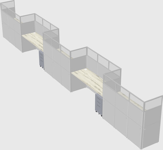 Rectangular cubicles
