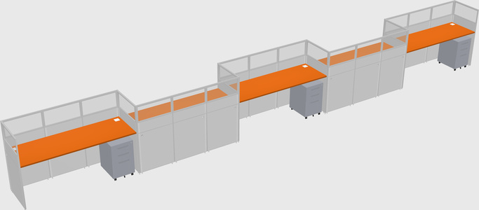 Rectangular cubicles
