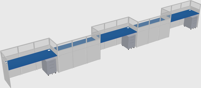 Rectangular cubicles