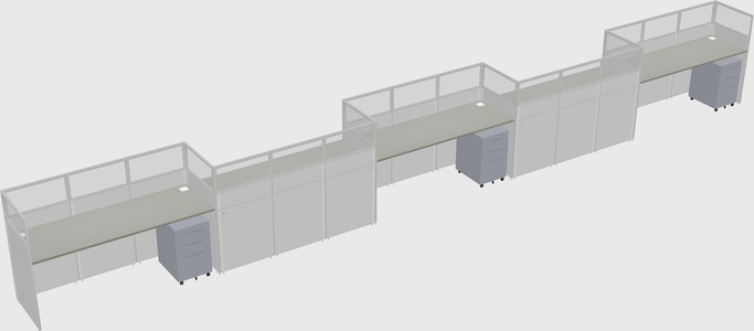 Rectangular cubicles