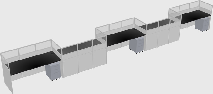 Cabines rectangulaires