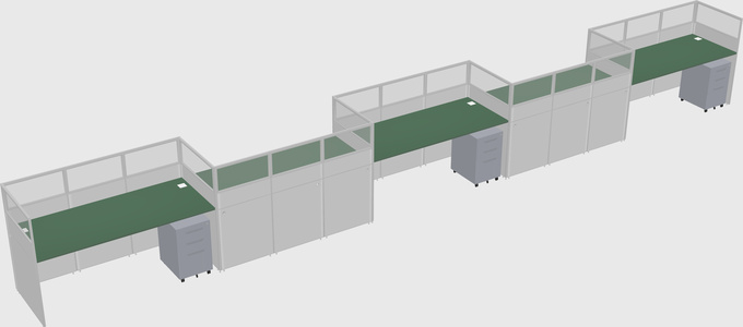Cabines rectangulaires